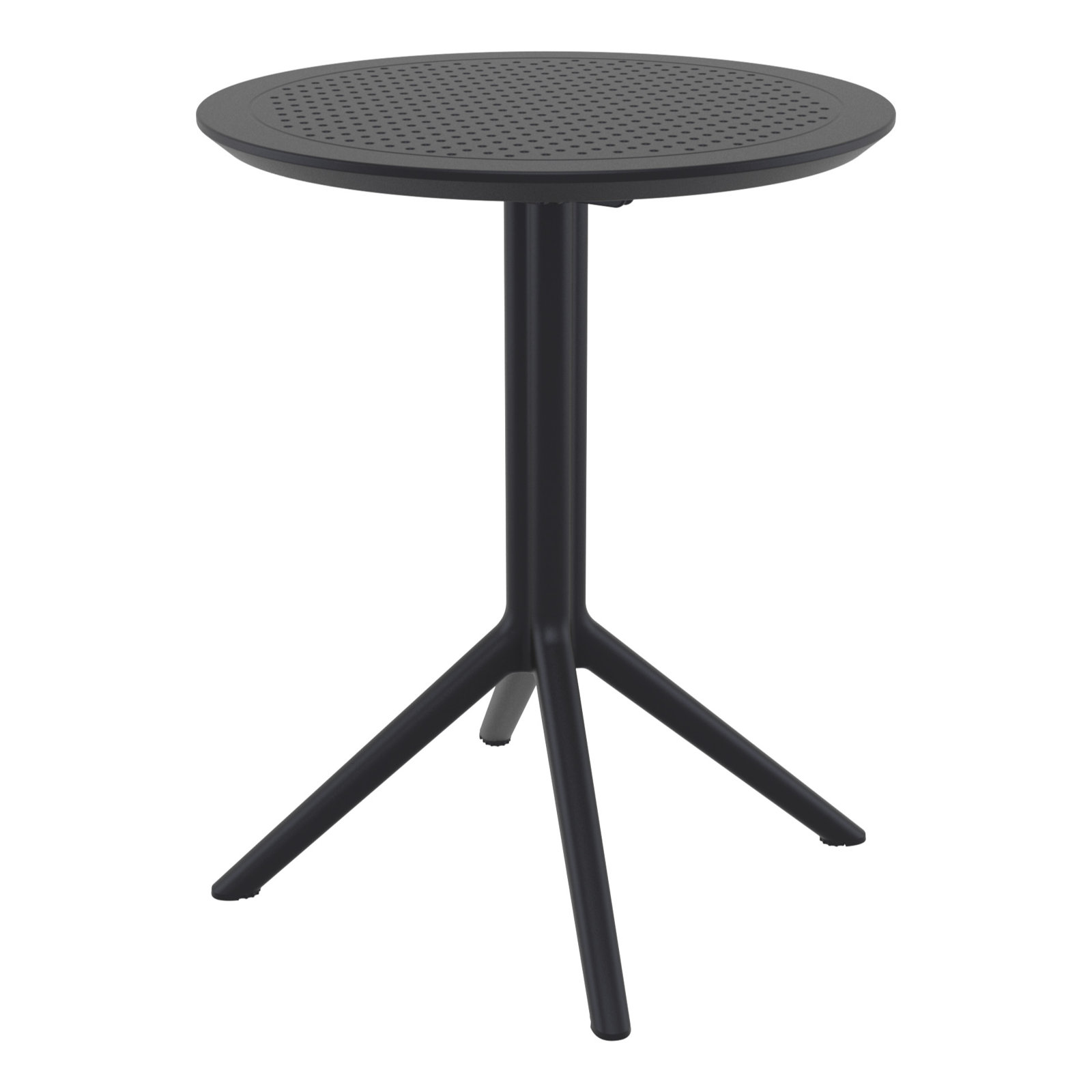 Farrah 24'' Round 2 - Person Bistro Set with Round Stacking Chairs, Black