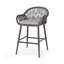 Tabouret de bar extérieur en aluminium avec dossier en corde tissée-1795980686-1795980687