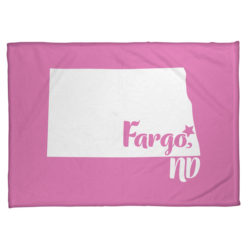 Jeté north dakota polaire, Rose, l 62,5 po x L 82,5 po