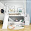 Lit superposé simple en L en bois massif avec tablettes Pendelton par Harper Orchard-386001793