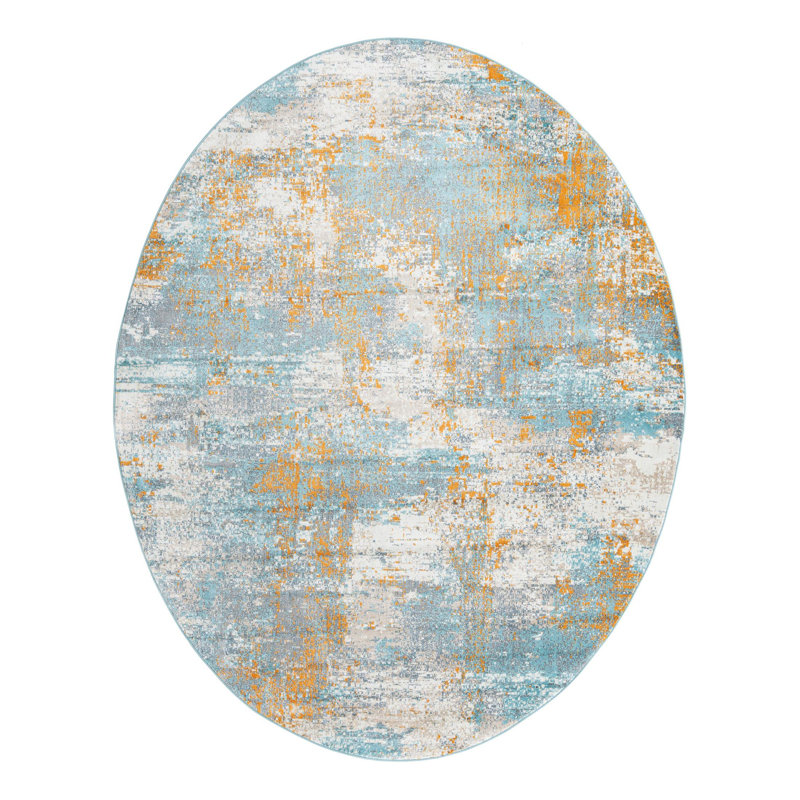 Haefner Abstract Indoor Rug, Oval 8'2" x 10'