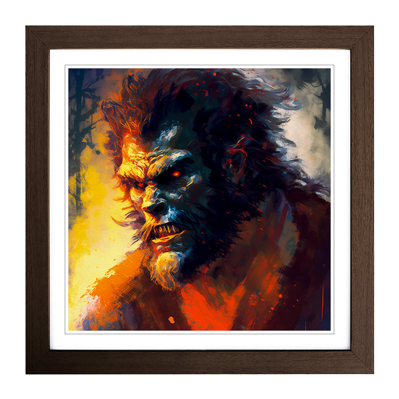 Werewolf Post-Impressionism - Framed Print, Walnut