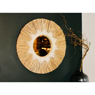 Seagrass 30" Round Mirror