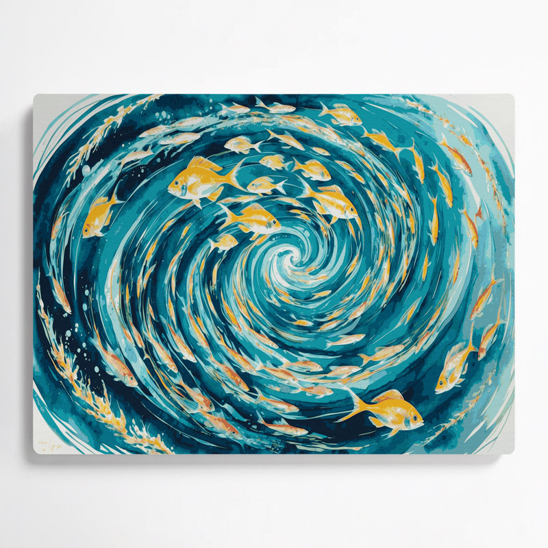 «Hawaiian Tropical Fish», art mural en métal vert, H 12 po x l 18 po