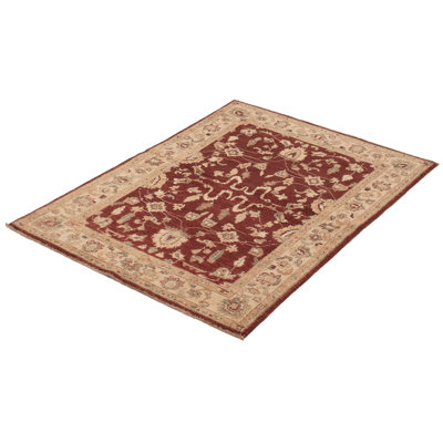 Tapis intérieur de laine noué la/crème 4 pi 2 po x 5 pi 10 po one-of-kind-the main Berkowitz