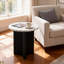 Table de bout ronde en faux marbre