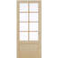 EVELIN 8-Lite Maple Wood and Clear Glass Prehung Interior Door with Handleset & Installation Kit-71626398-71626399-71626400