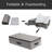 2-Pack Of Large Under Bed Clothing Storage Boxes With Durable Fabric And 4 Reinforced Handles,Dark Grey