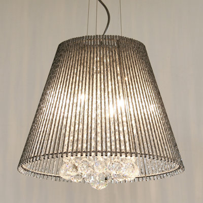 Geometric Pendant with Crystal Accents