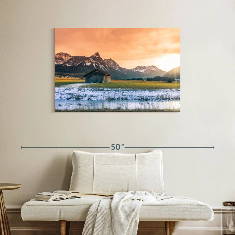 Lilie Alpine Wooden Barn, 26" H x 39" W
