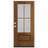 36 in. x 80 in. 4-Lite Rain Decorative Glass Mocha Stain Fiberglass Prehung Front Entry Door-88668813