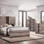 Mobilier de chambre à coucher contemporain en bois avec tête de lit et panneau de tête de lit contemporain
