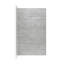 Ensemble de 4 panneaux muraux d'angle pour douche, carrelage gris brumeux, 122 cm (L) x 81 cm (P) x 203 cm (H).