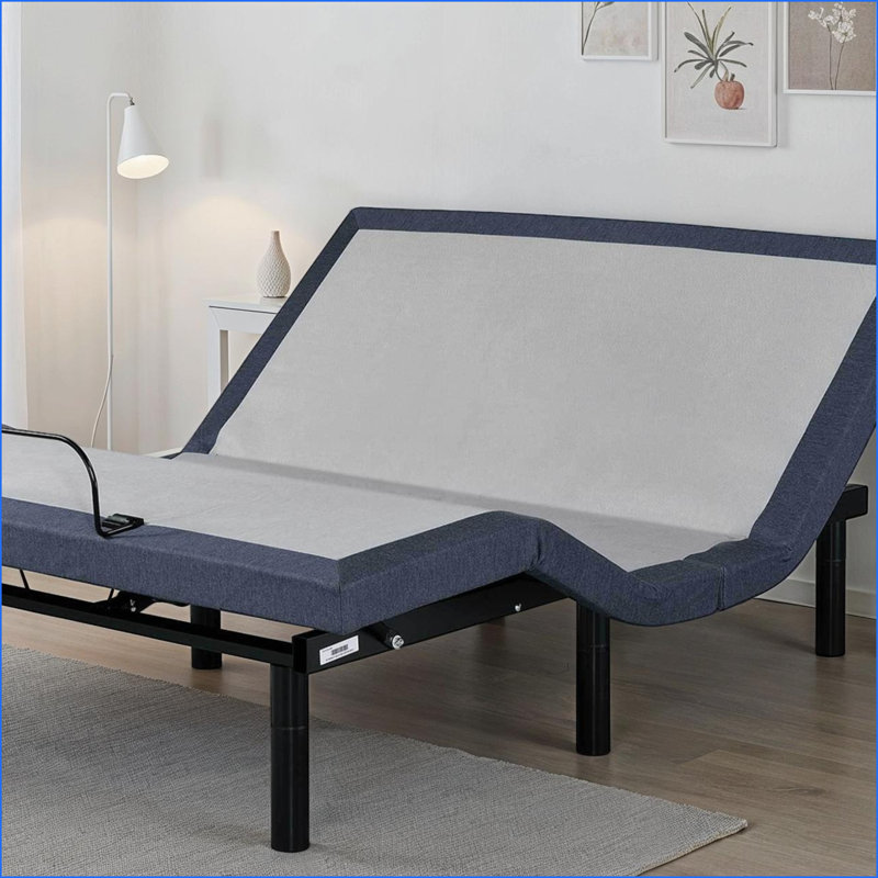 Base de lit simple réglable avec réglages tête / pied, position mémoire, télécommande sans fil et amp; Bluetooth - capacité de 850 lb