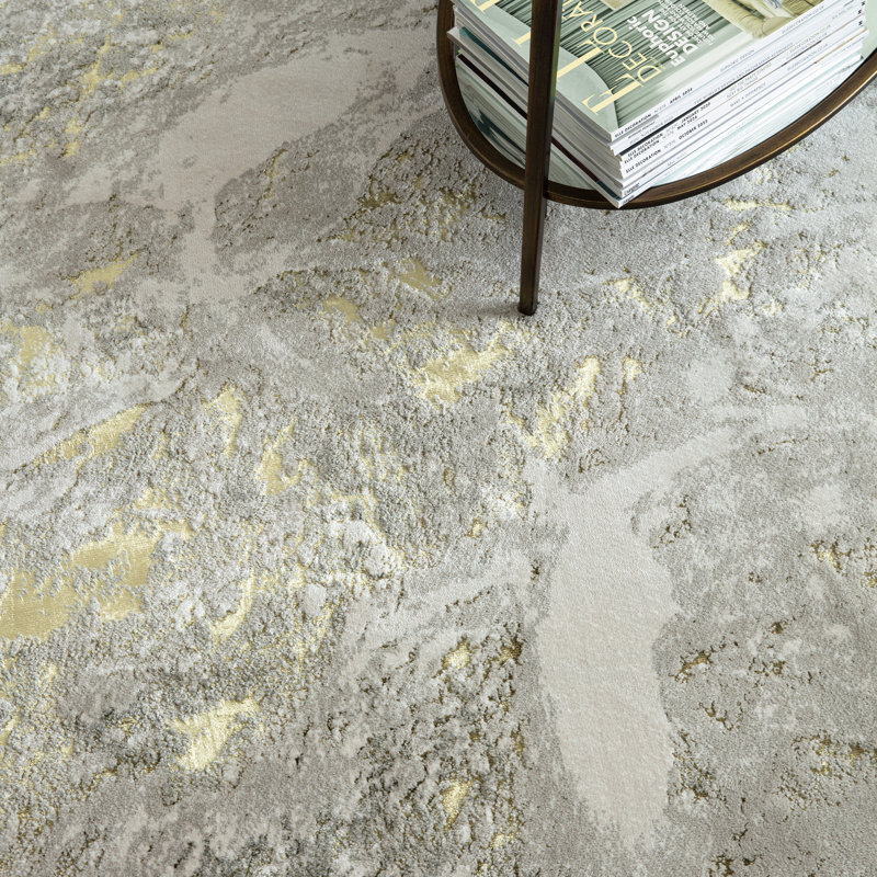 Aurora AU06 Lustre Metallic Gold Aea Rug, Rectangle 120 x 170cm