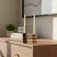 Bougeoir rayé en marbre et acacia blanc-1325936725