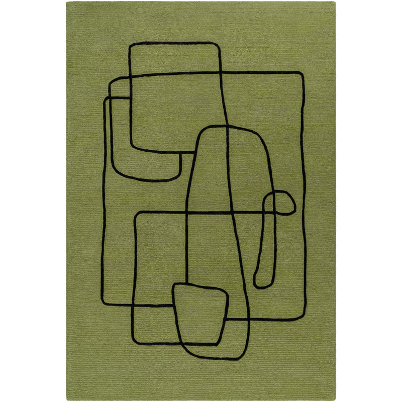 Jaykwon Modern Hand Tufted Area Rug, Rectangle 5' x 7'6"