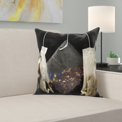 Tea Square Microsuede Pillow Cover & Insert