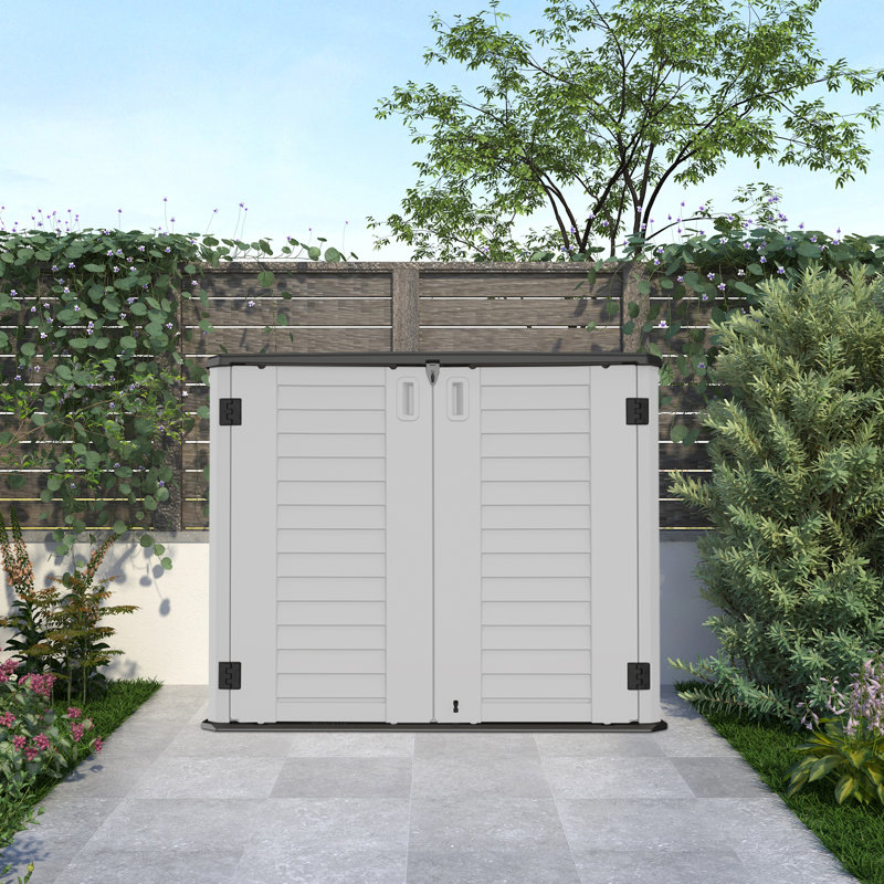 4 ft. 2 in. W x 2 ft. 5 in. D Plastic Horizontal Storage Shed