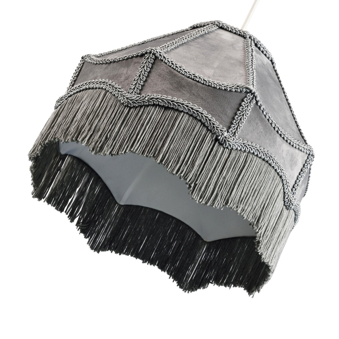 19cm H Velvet Empire Lamp Shade ( No Direct Attachment Method )