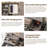 42.5"W Adjustable Makeup Vanities Set with Sliding Mirror with Lights, Side Storage and Charging Ports-1496892140