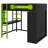 Space-Saving Wood Loft Bed with Desk, Wardrobe Storage and RGB Light-1869119595