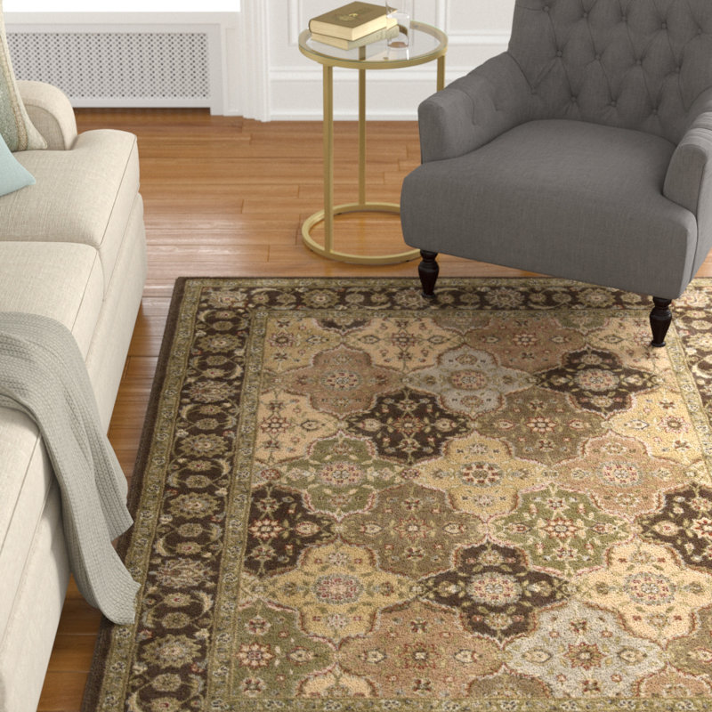 Godfrey Oriental Red/Beige Area Rug, Rectangle 3'6" x 5'6"