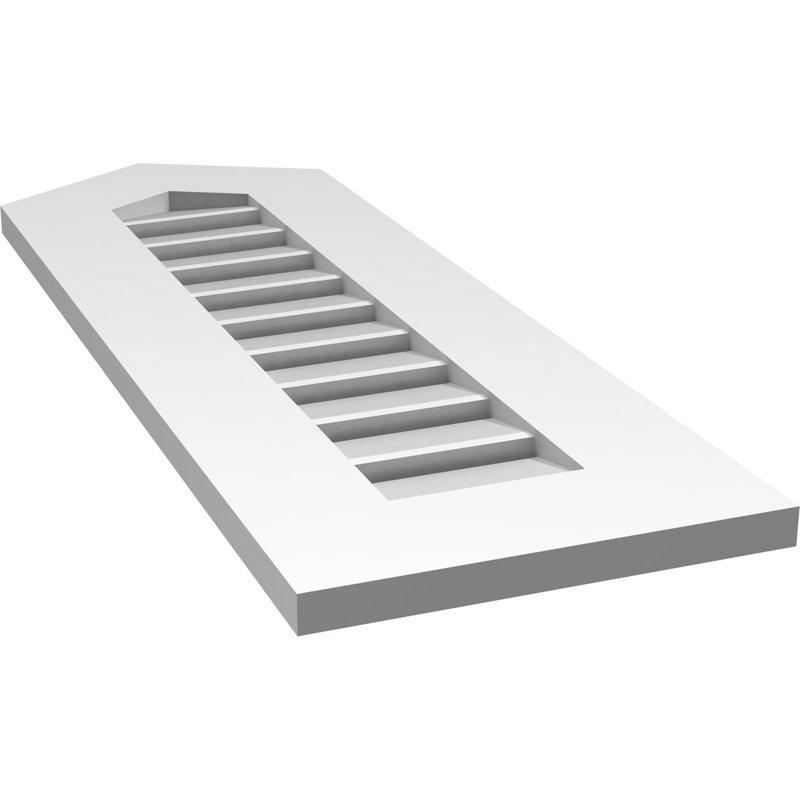 Ventilé à pignon en uréthane fonctionnel à hauteur de crête fonctionnelle 4/12, brun clair apprêté, 7/12