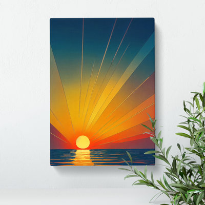 Wondrous Sunset View - Wrapped Canvas Print