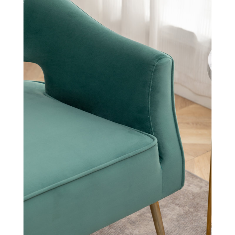Chynna Velvet Armchair, Green Velvet