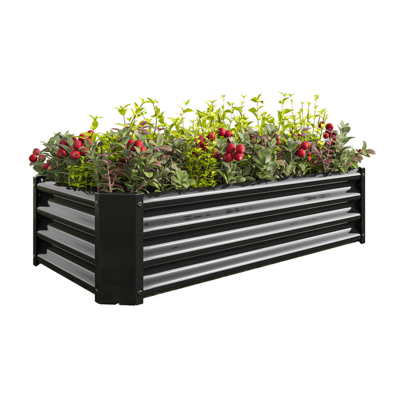 Rectangle Raised Garden Bed for Flowers Plants, Vegetables Herb
