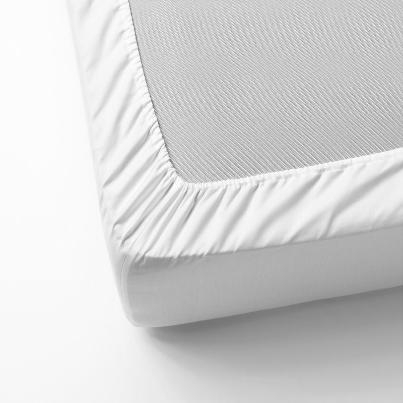 Violet Linen Luxe Luxury Cotton Sateen, Luxury Ultra Soft 300 Thread Count Sateen Cotton, Extra Soft and Comfortable, White, Twin, Luxurious, Fitted sheet