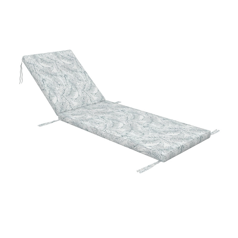 Outdoor Chaise Cushion With Sunbrella Fabric, 23" W x 75" D, Sunbrella® Calm Laurel