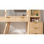 Bureau de coiffeuse cannelé avec miroir DEL, 5 tiroirs et armoire en verre RVB  -1200155428