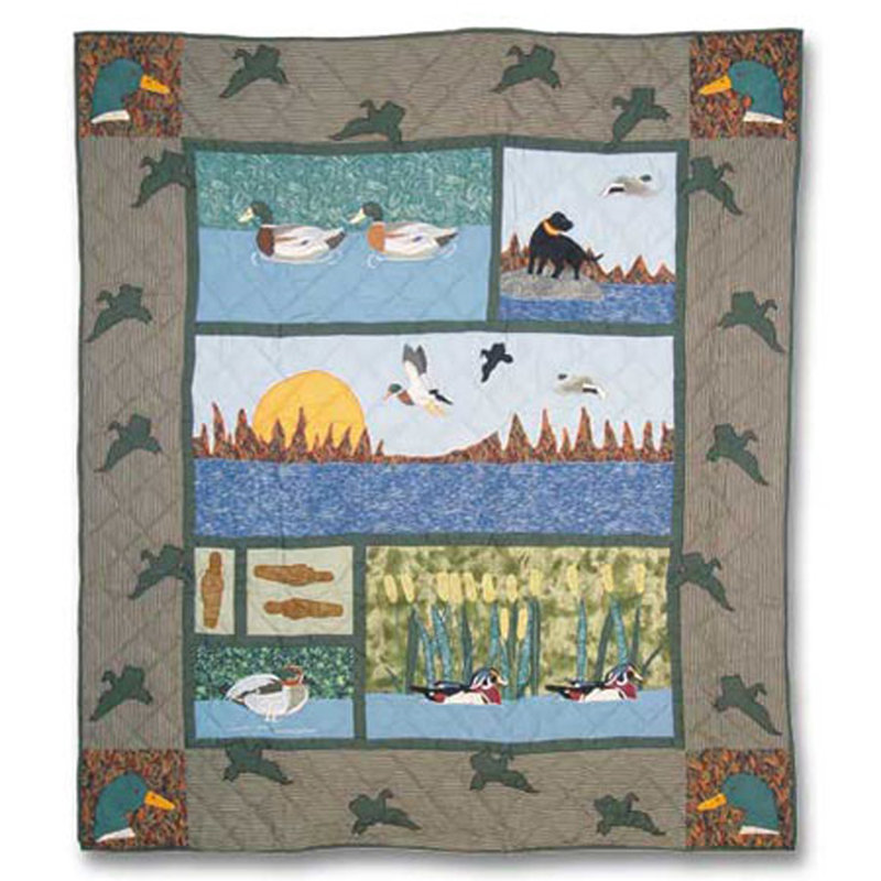 Mallard Quilted Throw Blanket