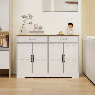 Buffet Storage Cabinet with 3 Doors and Drawers