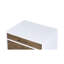 Table d'appoint rectangulaire avec 3 tiroirs de rangement en chêne blanc et chêne vieilli