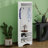 All In One Hall Tree, Corner Hall Tree With Shoe Bench, Corner Cabinet With Adjustable Shelf And 4 Hooks-2051866643