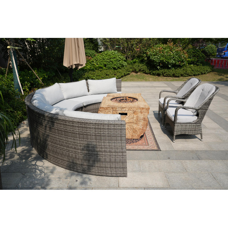 Algird 8 - Person Patio Conversation Set with Cushions