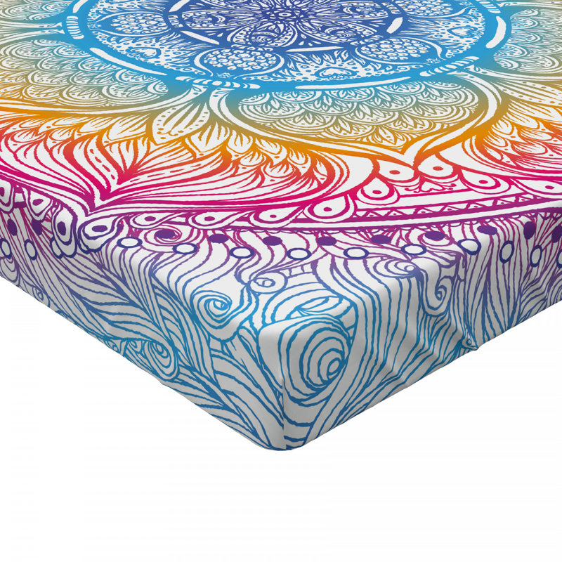 Microfiber Floral Fitted Sheet, Queen Fitted Sheet