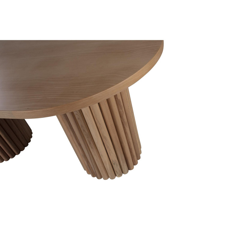 Ensemble de table et chaises de salle à manger 5 pièces Modern, couleur naturelle, 67,0 po x 29,5 po x 35,4 po | 100% panneau de fibres à densité moyenne enduit de hêtre avec chaises rembourrées 100% lin, design scandinave élégant | Parfait pour l