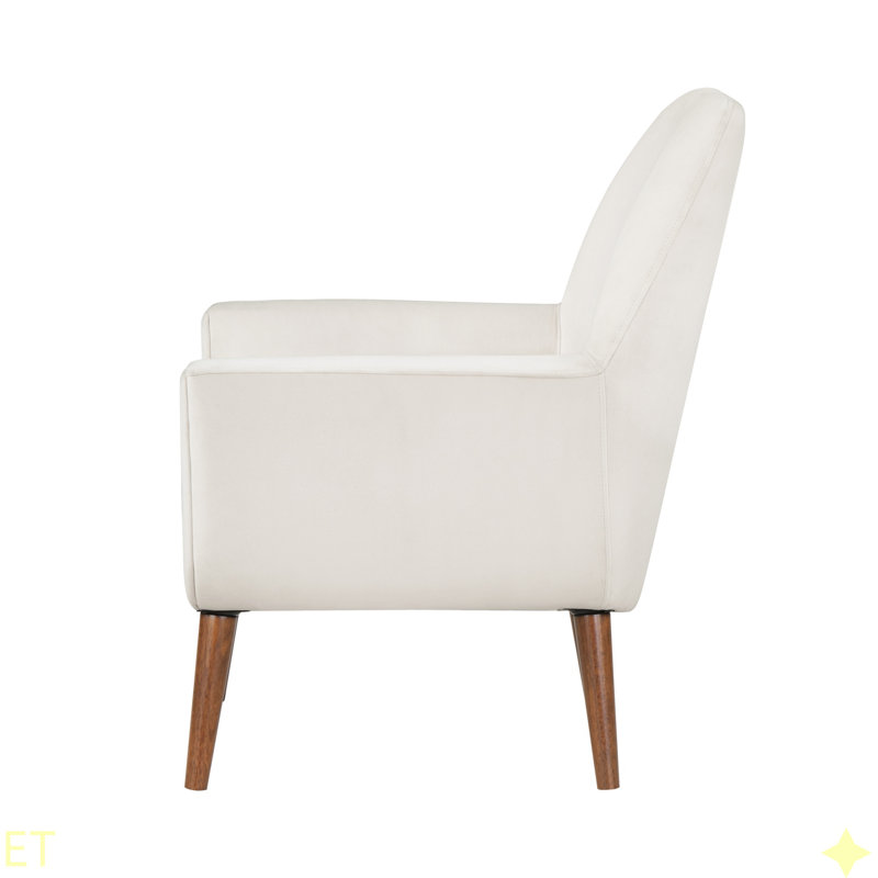 Fauteuil Astrid, Brun, Velours beige