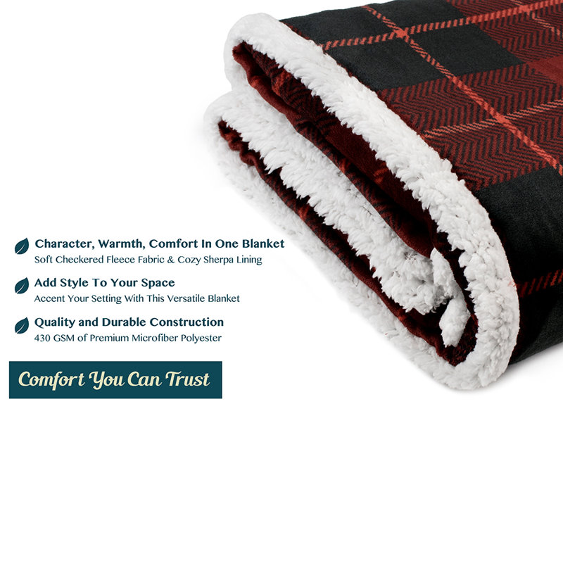 Couverture légère, moelleuse et moelleuse de qualité supérieure, Rouge, 50 po x 60 po