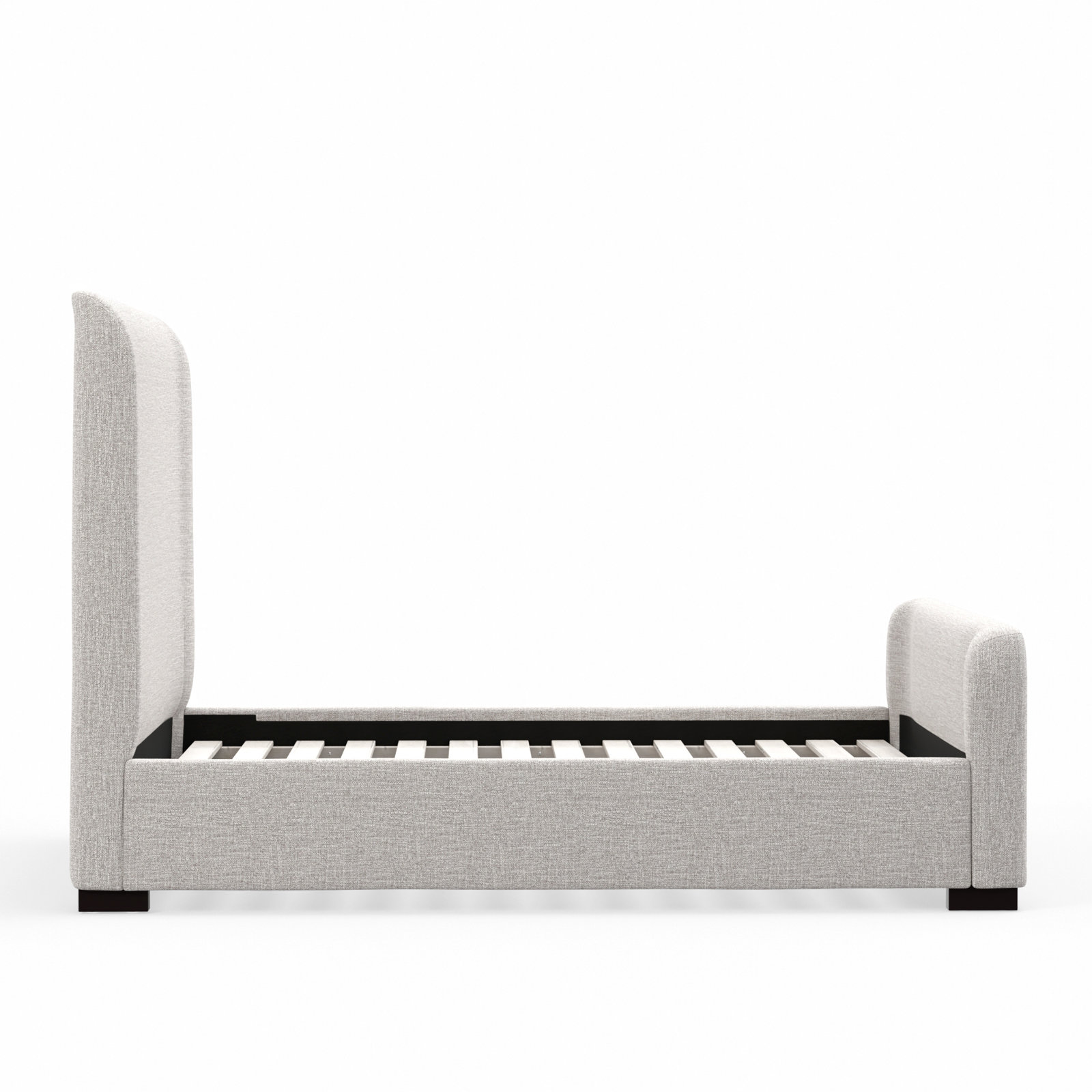 Scotty Upholstered Wingback Bed, Queen
