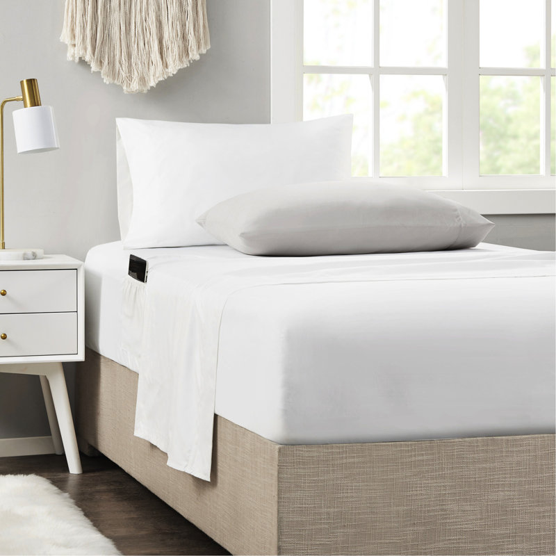 Édredon et drap doux en microfibre douce - feuille jaune simple avec taille complète