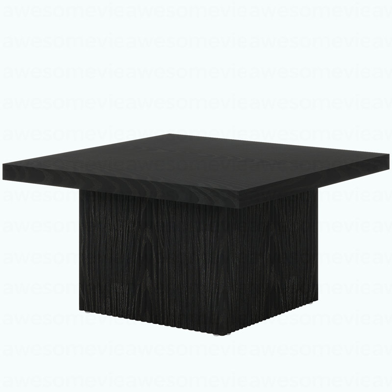 Table basse carrée, table basse 31,5 pouces, Noir, 19.69" H x 31.5" L x 31.5" W