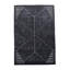 Tapis rectangulaires en laine nouée à la main - Rectangle | Gris anthracite | Tapis antidérapant fait à la main de conception géométrique et moderne à poils longs pour le salon-1801328466