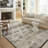 Moroccan Machine Made Power Loom Polyester Area Rug in Charcoal/Ivory-78565336