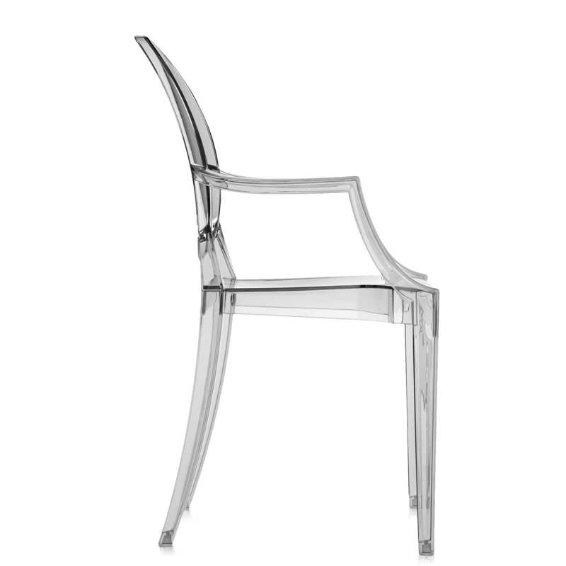 Louis Ghost Outdoor Dining Armchair, Smoke Gray