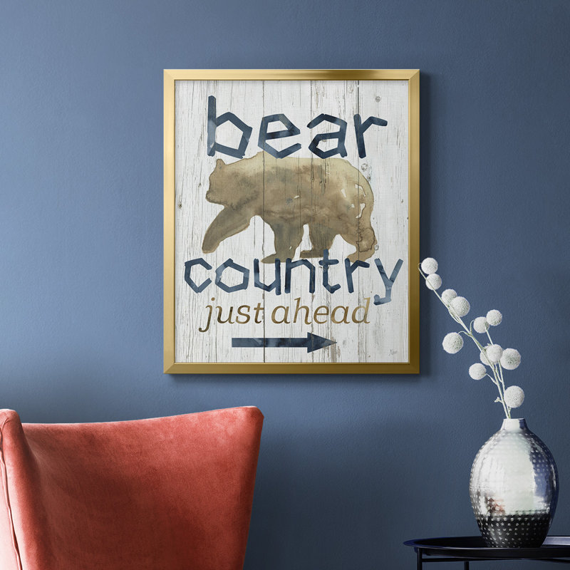 Toile encadrée de qualité supérieure Bear Country - prête à être accrochée, H 20 po x l 16 po, Or